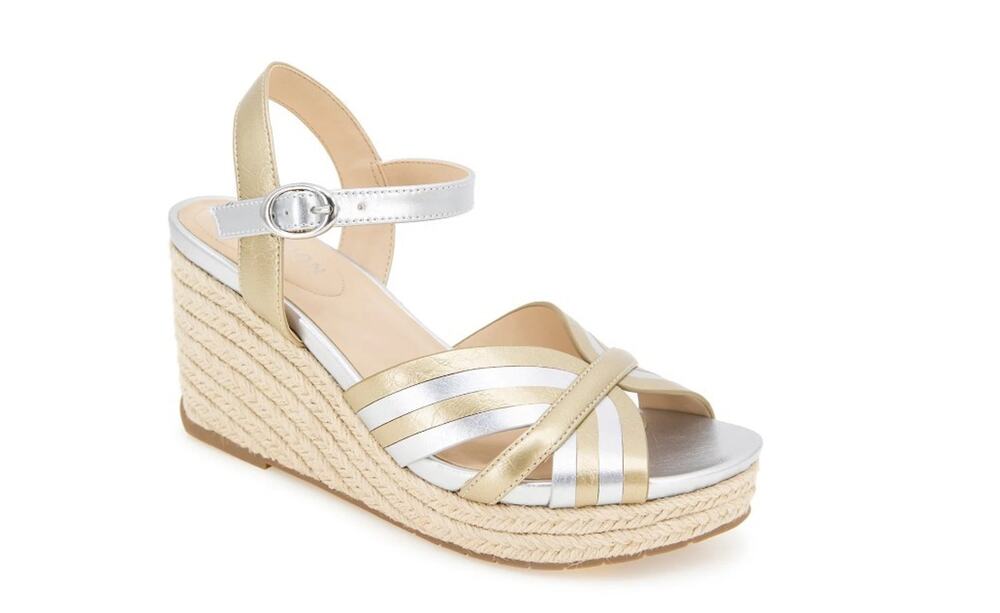 Kenneth Cole Reaction Women's Comi Almond Toe Wedge Sandals Size 10
